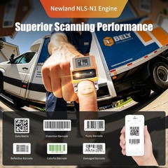 NETUM XR700 Bluetooth Ring Barcode Scanner 1D 2D QR NFC Wearable Finger Scanner