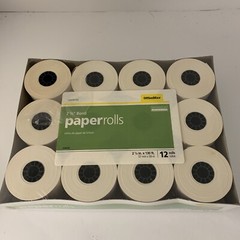 OFFICE MAX 2-1/4 in x 130 ft Bond Paper Rolls (57mm x 39m) OM98103 12 Rolls