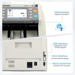 RIBAO MC-50 Premium Bank Grade Money Counter Machine Multi Currency Mixed Den…