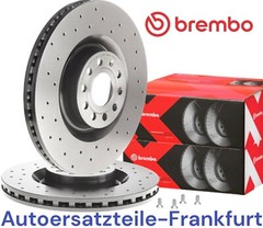 2x BREMBO Front Brake Discs Audi A3 + VW Golf 6 Passat B6 Seat Leon Skoda Supe