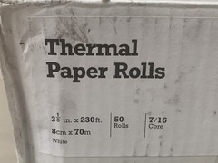 Lot of 10 Staples 3 1/8″ x 230ft (8cm x 70m) White Thermal Paper Rolls