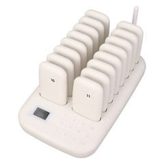 Wireless Calling System 16 Pagers 546yd Transmission 2 Working Modes Touch NPNF