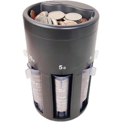 Natural Tactility Practical Multi-Function Coin Organizer Sorter for Piggy Banks