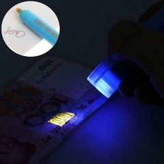2 IN 1 UV Light Banknotes Detector Counterfeit Fake Forged Money Bank Note
