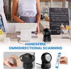 Eyoyo 2D QR Code Desktop Barcode Scanner Automatic Scanning for POS Library Shop