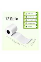 12 Rolls 3 1/8″ x 170′ Sticky Thermal Receipt Paper Linerless Label (80mm)…