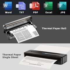 8.5 x 11 inch Thermal Paper 2 Rolls Quick-Dry US Letter Size Thermal Printer …