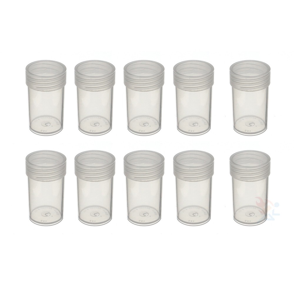 (10) Edgar Marcus Brand Round Small Dollar Coin Tubes with Screw on Lid