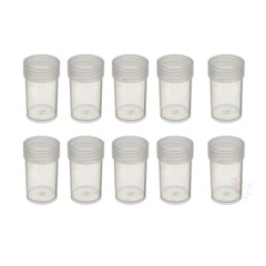 (10) Edgar Marcus Brand Round Small Dollar Coin Tubes with Screw on Lid