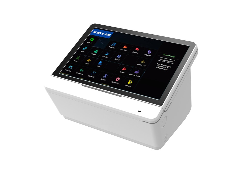 POSBANK Mint ALL-IN-ONE COMPACT POS J6412 10.1″ White Windows 10 with ALDELO POS
