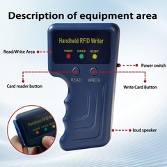 Handheld 125khz RFID Reader Writer,AWID and HID Copier with 5 T5577 Keyfobs &…