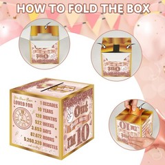 10th Birthday Pull-Out Money Gift Box for Girls – Pink Rose Gold Peace Out Si…