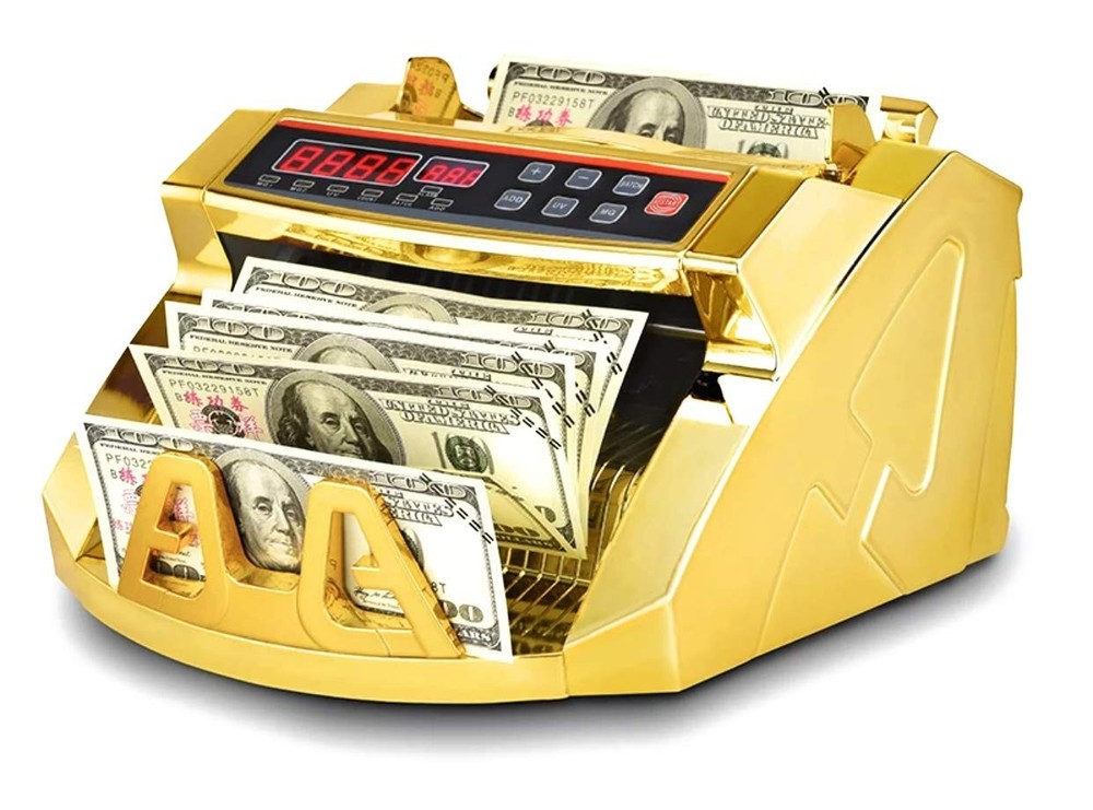 Gold Money Counter with Counterfeit Detection & Bill Counting | Light Up Disp…