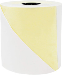 – (Honey Comb Core) Two Ply Carbonless Rolls 3″ X 90 Feet, White/Yellow (50 Roll