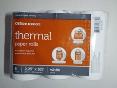 Office Depot Brand Thermal Paper Rolls, 2-1/4″ x 165′, White Color. New Sealed