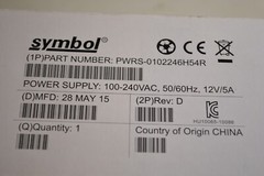 Symbol PWRS-0102246H54R AC Power Adapter (no power cord)