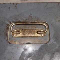 Vintage ASCO Art Steel Co New York Drab Metal Safe Deposit Box Patina No Key