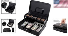 Portable Cash Box with Secure Combo Lock