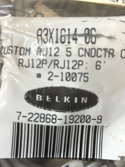 4 BELKIN 6 FEET EDS CASH DRAWER 5 PIN CBL RJ12P RJ12 A3X1614-06 2-10075 RM2CMP37