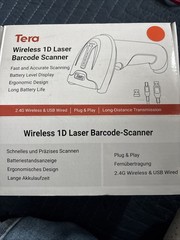 Tera 2.4Ghz Wireless USB Wired Scanner Cordless 1D Laser Barcode Reader 5100