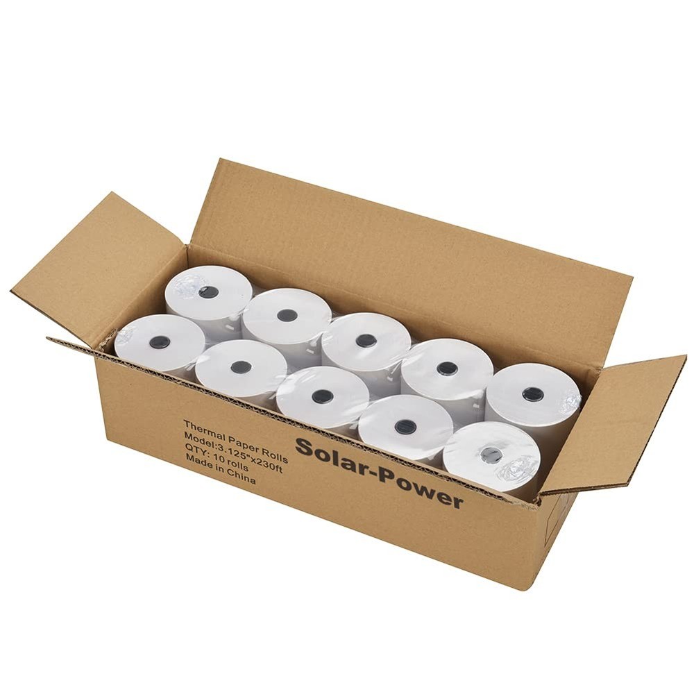 10 Rolls 31/8 In x 230ft POS Cash Register Receipt Thermal Paper Roll