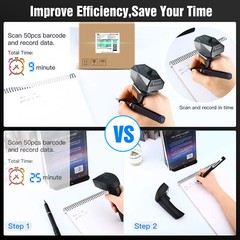 5PCS Mini Finger Barcode Scanner Wireless 2D Wearable Ring Scanner for PC Phone