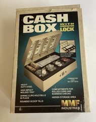 Vintage MMF Industries 10 Compartment Steel Combination Lock Cash Box