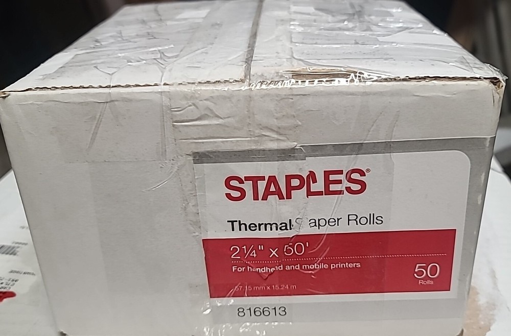 2 1/4″ x 50′ Thermal Paper Rolls (55 Count) New- Shipped in Original Box