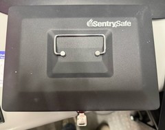 Sentry Safe Cash Box With Key Lock & Money Tray Dark Gray