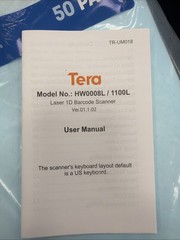 H8.Tera 1100L Black Mini Handheld Portable Shockproof High Speed Barcode Scanner