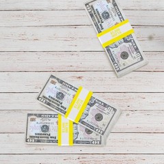 ABA Standard Yellow Money Bands – 100 Self-Adhesive Bill Wrappers, 7.5×1.15″