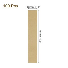 Pack of 100 Money Band Bundles, Self-Adhesive Bill Wrappers, 7.6″x1.18″ Brown