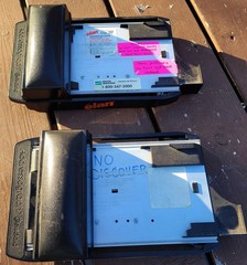 Lot of 2 Addressograph Elan Newbold Bartizan Manual Credit Card Imprint Machine
