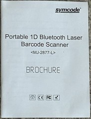 Symcode Portable Wireless Bluetooth 1D Barcode Scanner MJ-2877-L