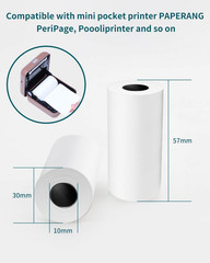 6 Rolls Thermal Paper 57x30mm Mini Printer Sticker Self Adhesive Label