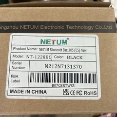 NETUM Bluetooth Barcode Scanner Wireless USB CCD 1D Reader NT-1228BC