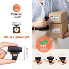 Tera Pro Extreme Performance 1D 2D QR Wireless Ring Barcode Scanner with Blue…