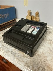 Sharp XE-A107 Black Electronic Cash Register PGM Key & Power Cord