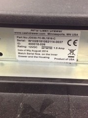 Micros POS 18″ x 16 -3/4″ Electronic Cash Drawer w/ Cash Till JD030-7C-BL1816-C