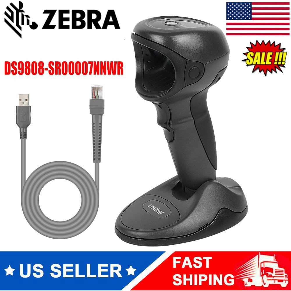 Zebra DS9808-SR00007NNWR 2D/1D/QR Code Barcode Scanner w/ USB Cable USA Stock