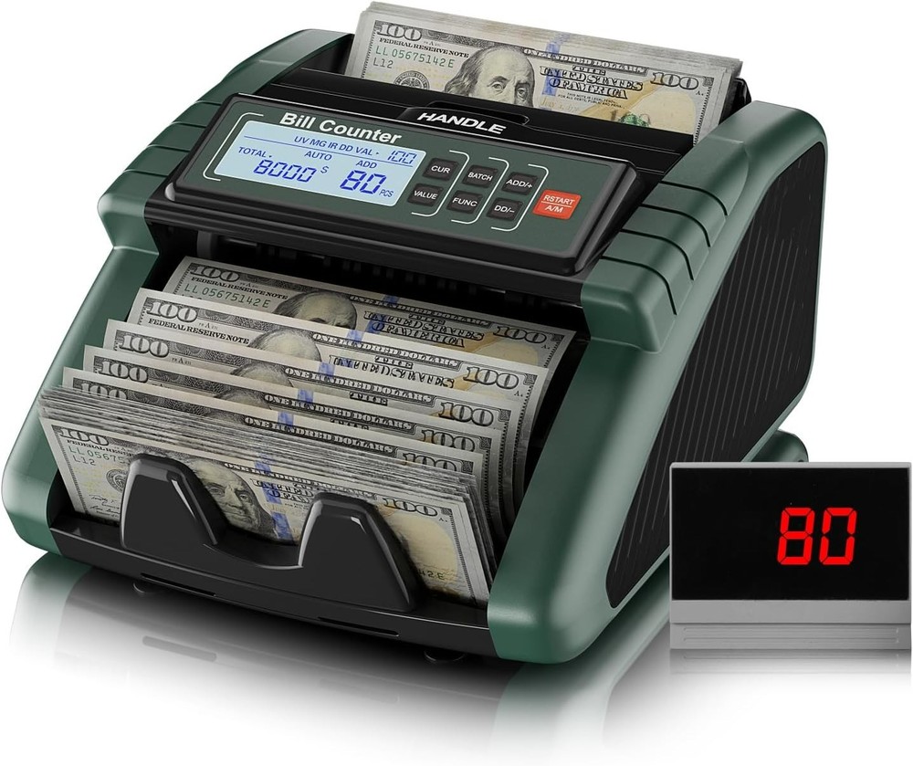 *NEW* Aneken AL-1000 Money Counter Machine, Counterfeit Detection Multi Currency