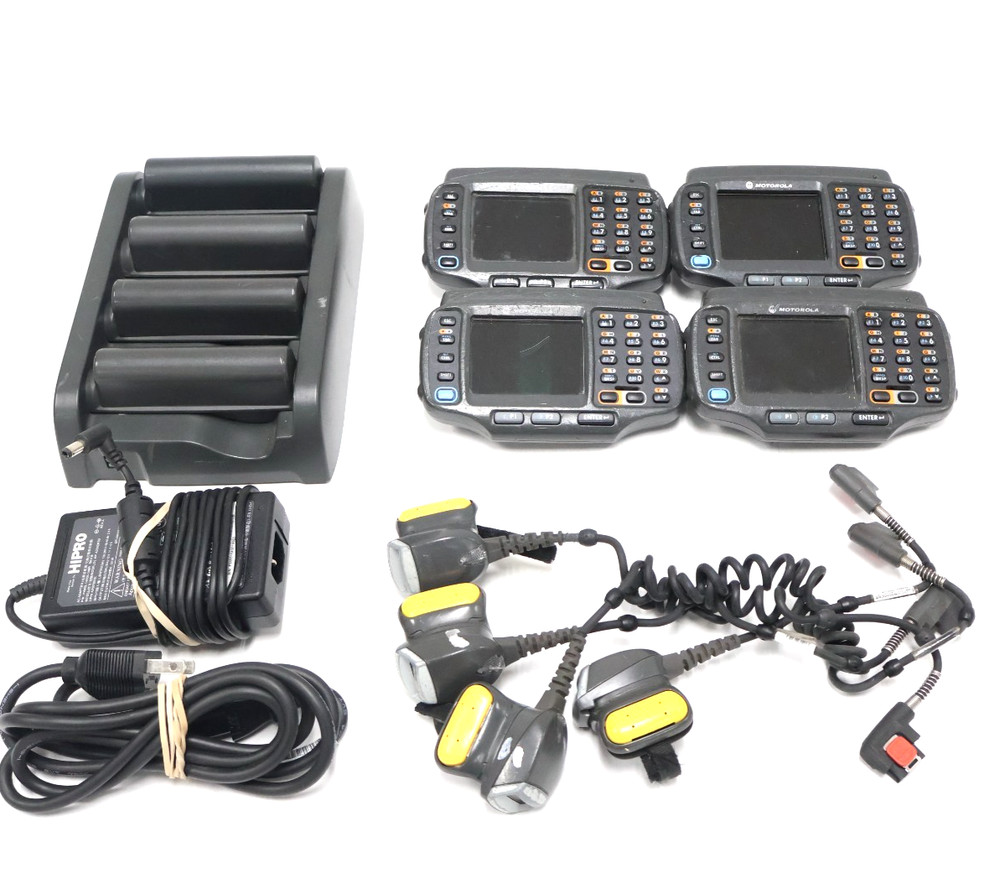 Set of 4 Zebra Symbol WT4090 Wearable Computers w/ Scanners & Chargers