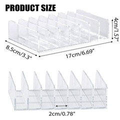 2 Pack Acrylic Money Organizer Cash Trays,7 Section Dividers Transparent