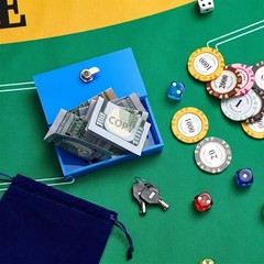 CroBlissful 1 Pack Acrylic Money Bank Box for Gambler, Winners Portable Safe …