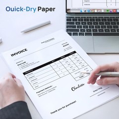 D820 Thermal Printer Paper 8.5 x 11 Inch, Continuous Thermal Paper Roll, US L…