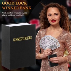 Metal Box for Gamblers, Pocket Winners Bank Casino Cash Lock Box with 2 Keys,…