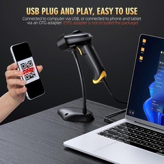 TEEMI T22N-AU 2D USB Barcode Scanner QR Data Matrix PDF417 No Stand