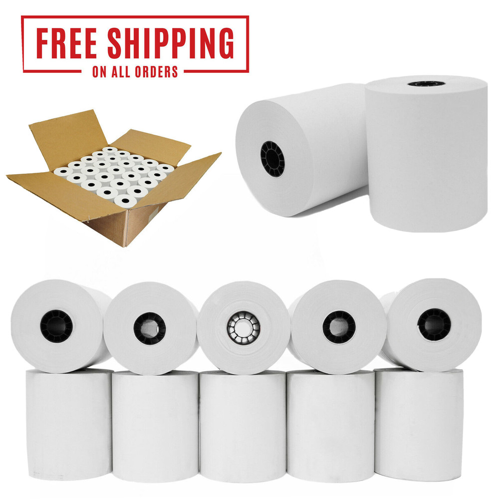 3-1/8″ X 230′ THERMAL RECEIPT POS PRINTER PAPER 100 ROLLS BPA FREE USA
