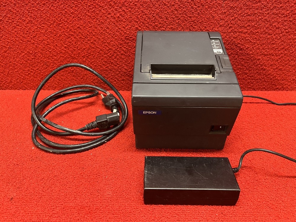 Used Epson Thermal POS Receipt Printer #M129C TM-88IIIP W/ Power Cable Good Cond