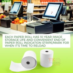 Clear Image 30 Rolls 3 1/8″ x 230′ Thermal Paper – Perfect for Cash Registers